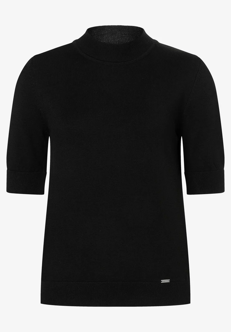 Turtleneck-Pullover mit kurzen Ärmeln