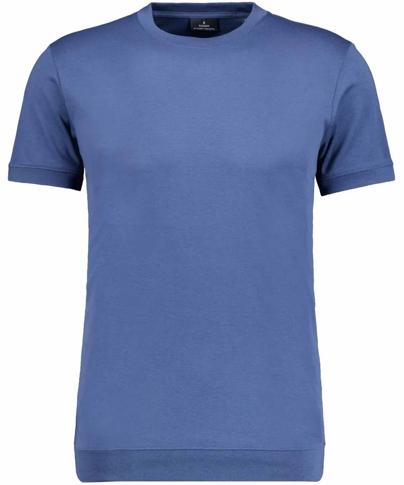 Pima T-Shirt Rundhals mit Bündchen