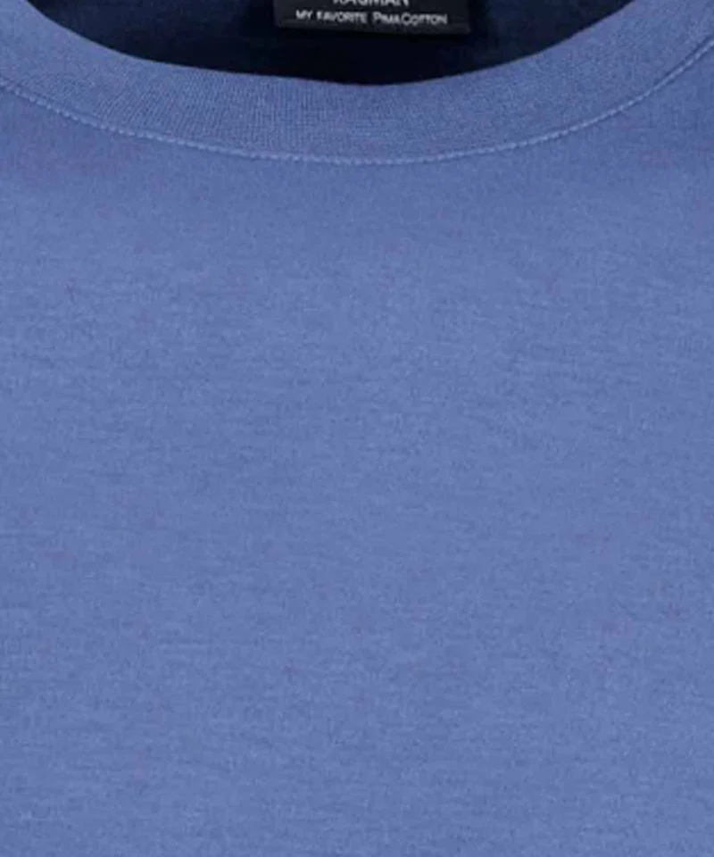 Pima T-Shirt Rundhals mit Bündchen