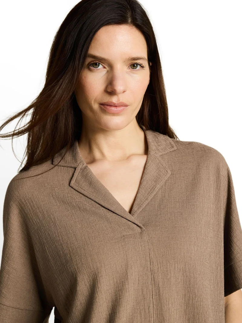 Loose Fit T-Shirt mit Reverskragen