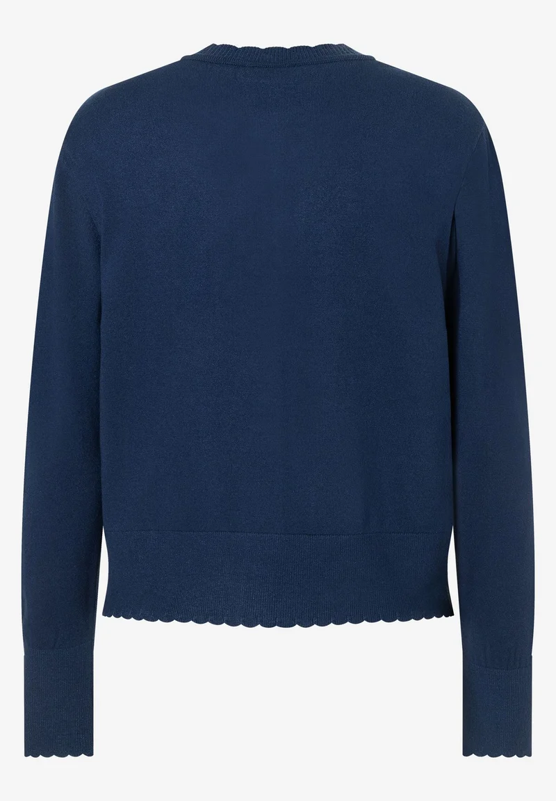 Fine Knit Cardigan, classic blue