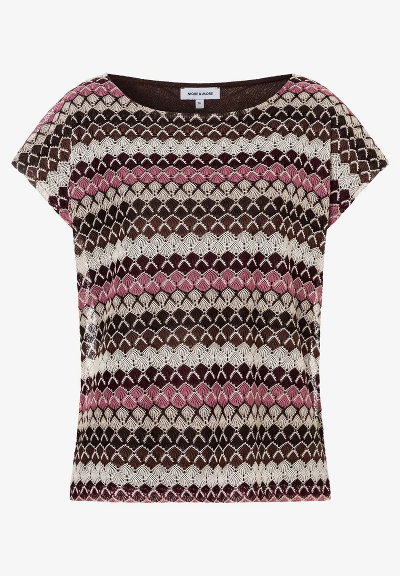 T-Shirt mit Wellen-Dessin