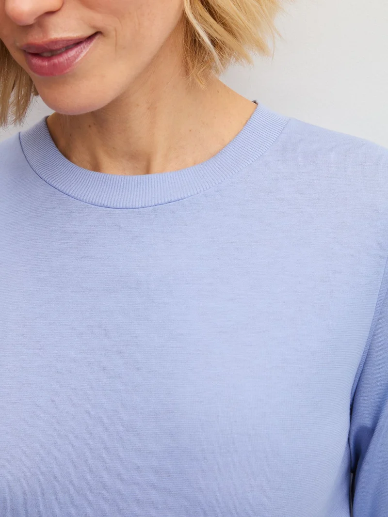 DAMEN Pyjama mit Bündchen, harmony blue print