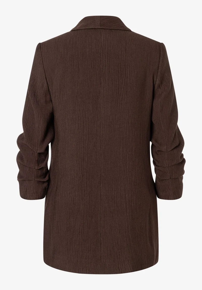 CV - PES Crinkle Blazer, espresso brown