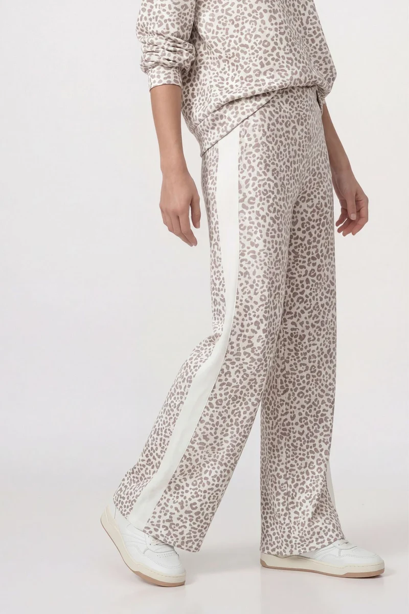 Hose, taupe gemustert