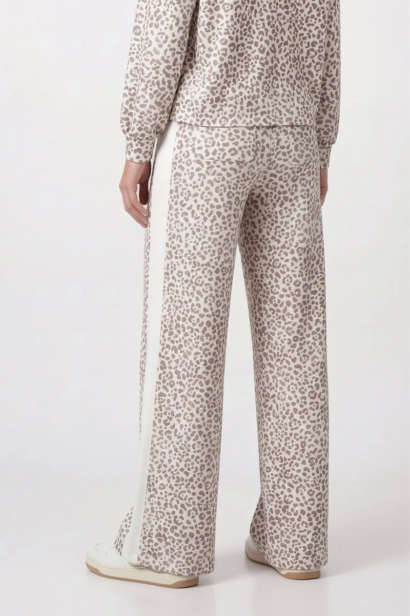 Hose, taupe gemustert