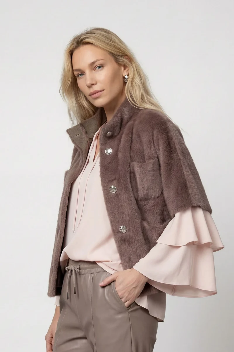 Jacke, taupe