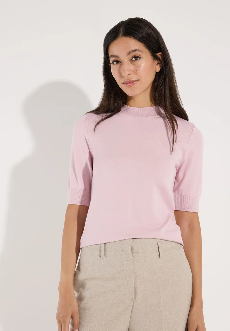 Turtleneck Pullover, milky rose