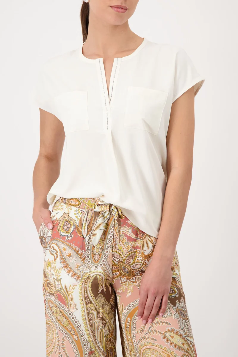 Bluse, marble