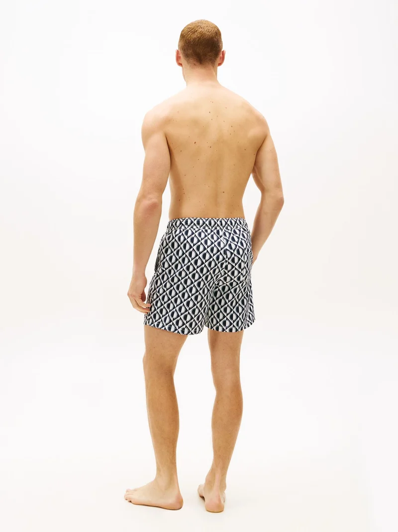 Print Mid Length Swim Shorts