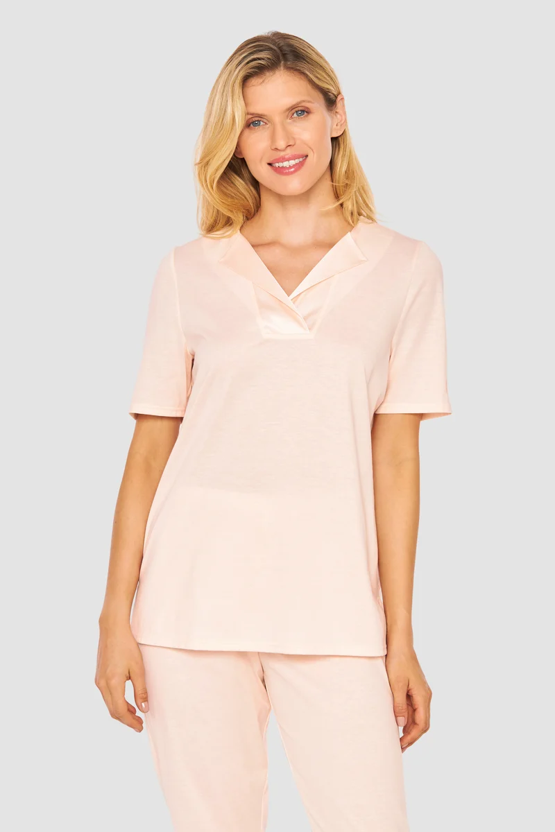 Py, 1/2 sleeve, pants 1/1, v-neck, Peach