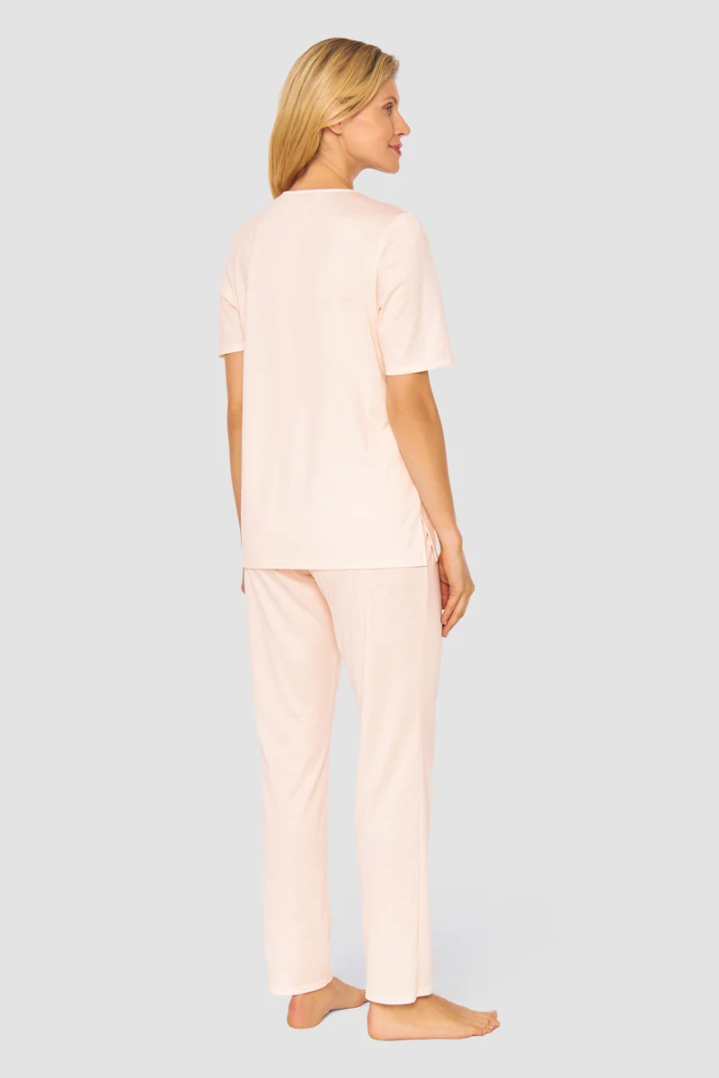 Py, 1/2 sleeve, pants 1/1, v-neck, Peach