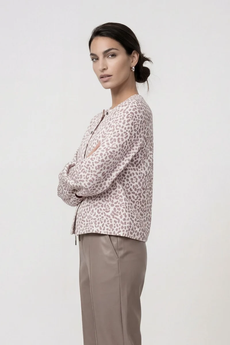 Jacke, taupe gemustert