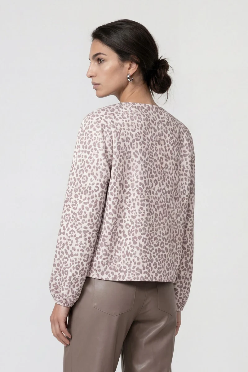 Jacke, taupe gemustert