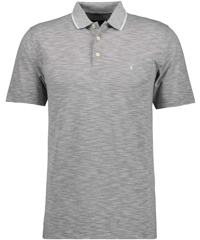 Softknit-Polo gestreift, Flammdesign