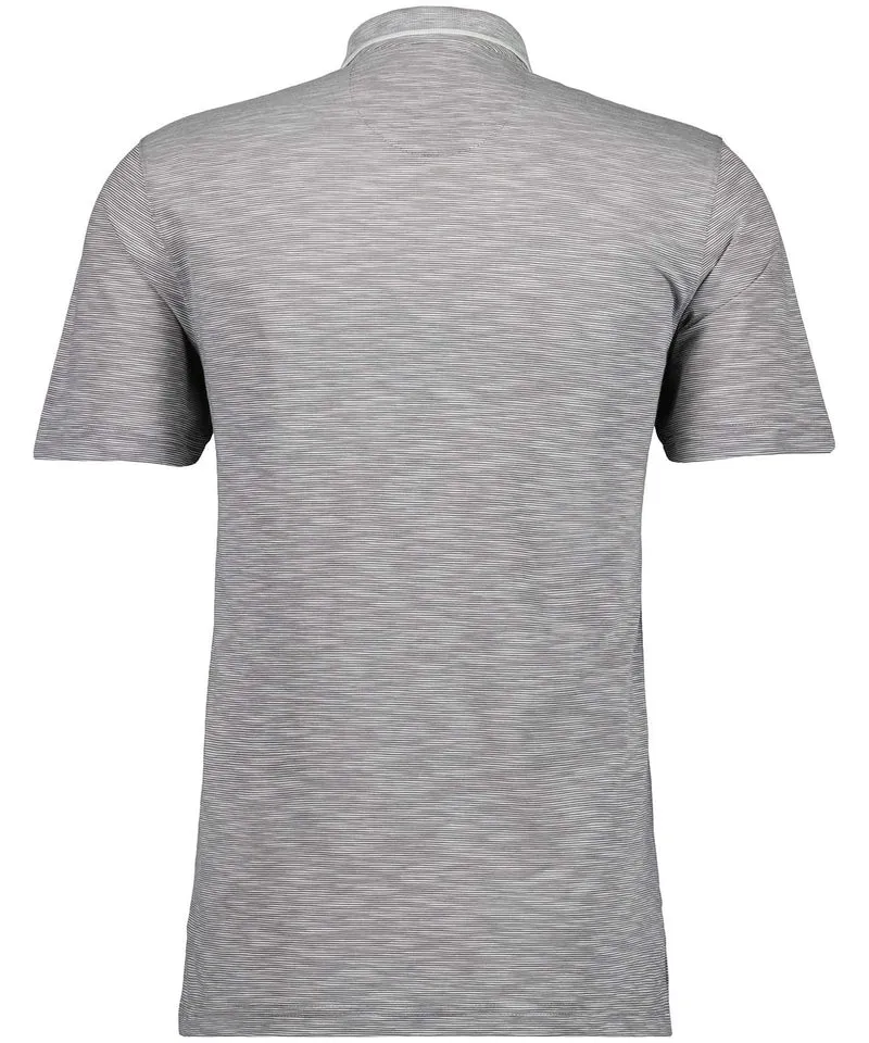 Softknit-Polo gestreift, Flammdesign