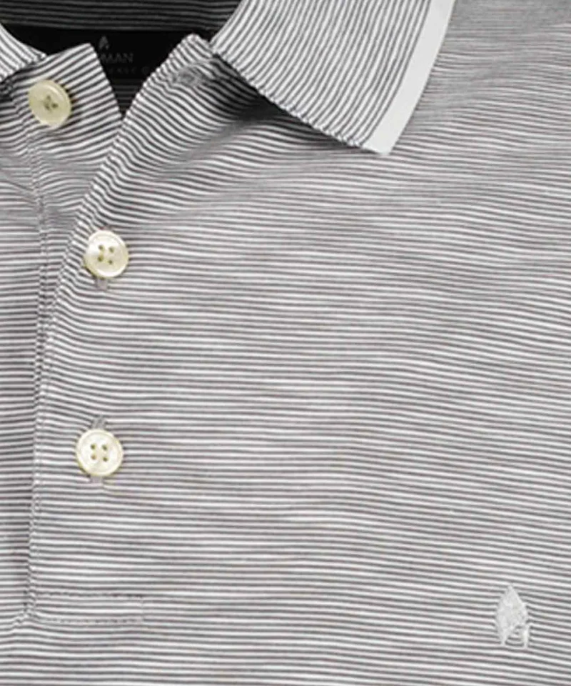 Softknit-Polo gestreift, Flammdesign