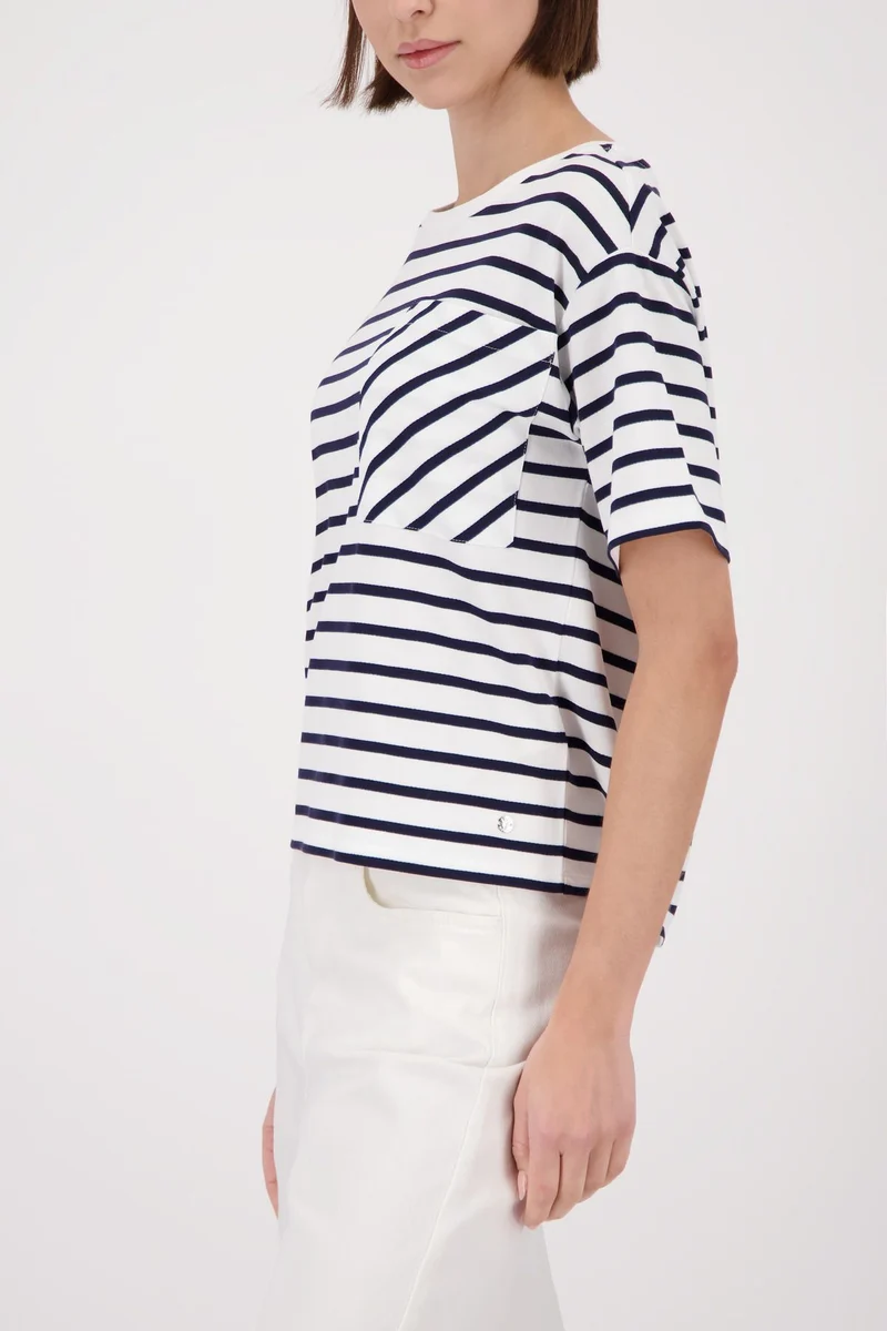 T-Shirt, marine ringel