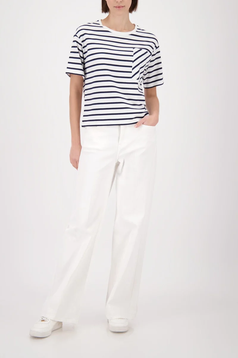 T-Shirt, marine ringel
