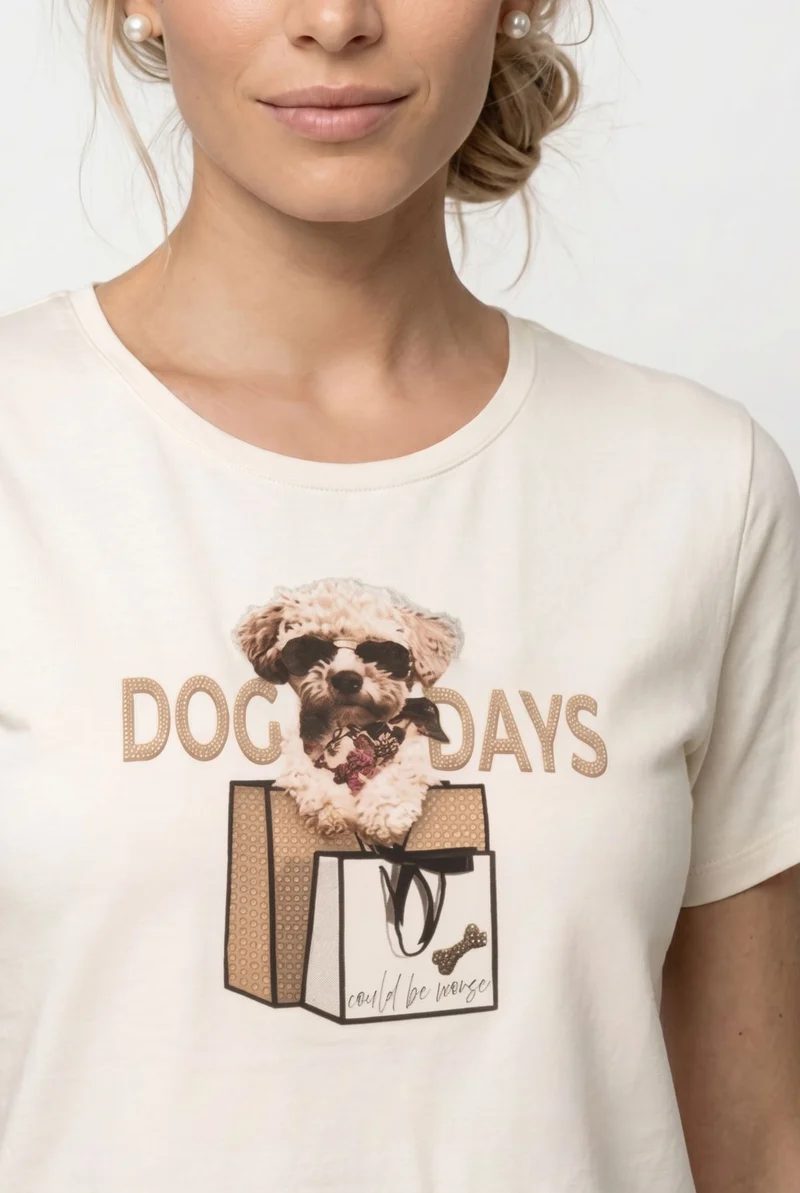 T-Shirt, antique white