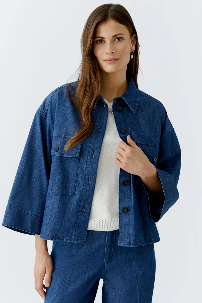 Jeansjacke elastischer Baumwolldenim
