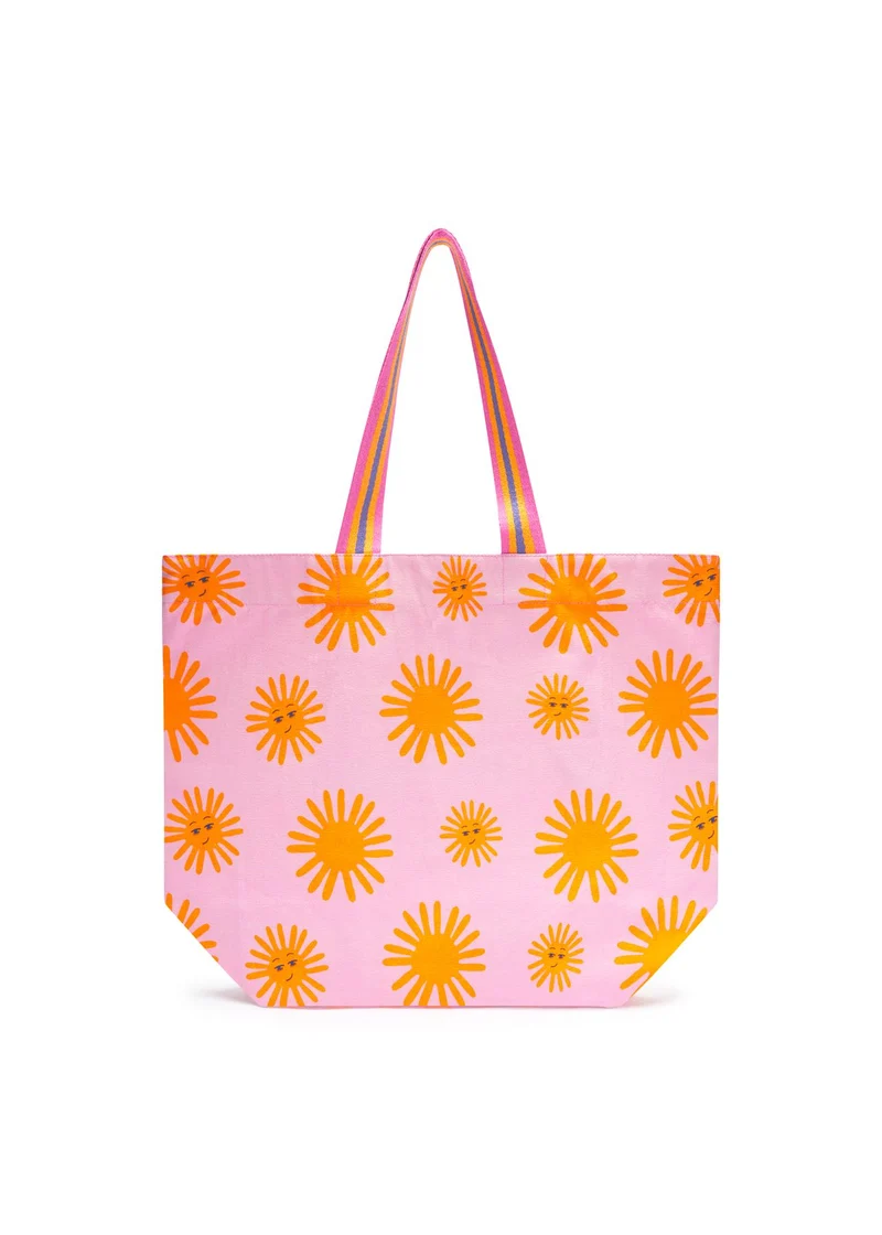 Shopper aus robustem Canvas mit Muster