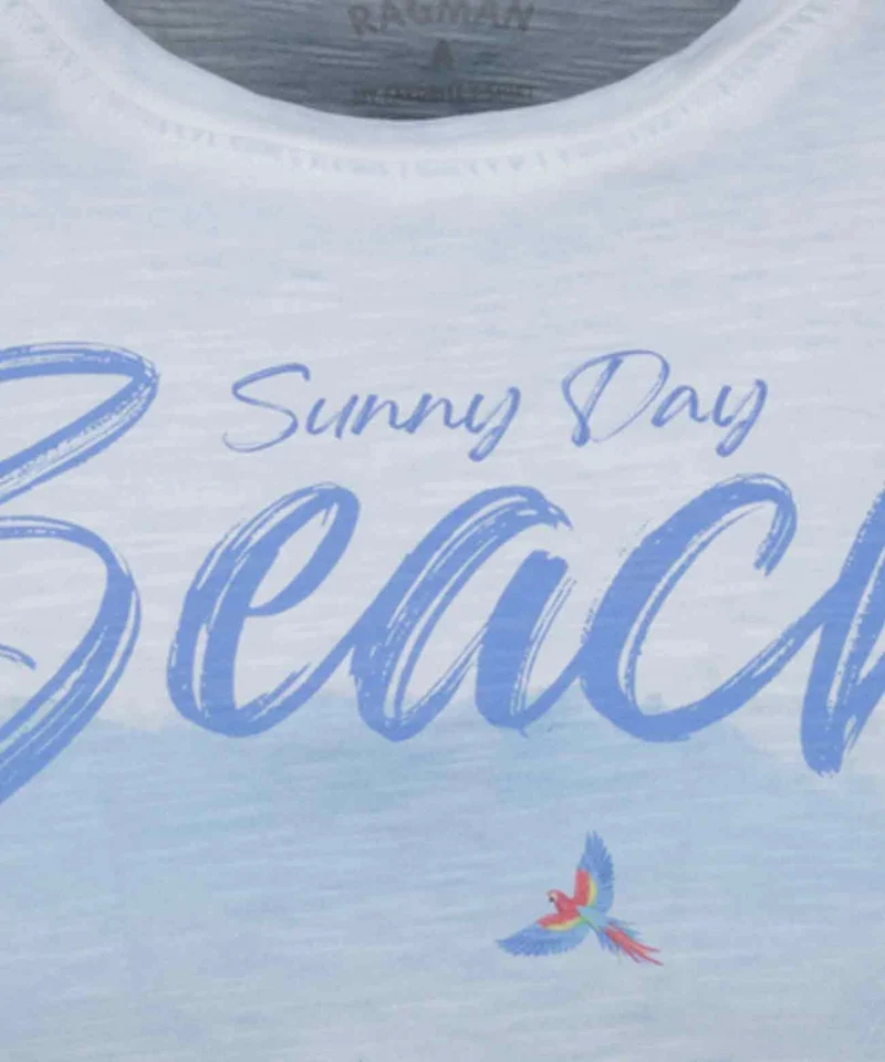 T-Shirt "Beach", Rundhals