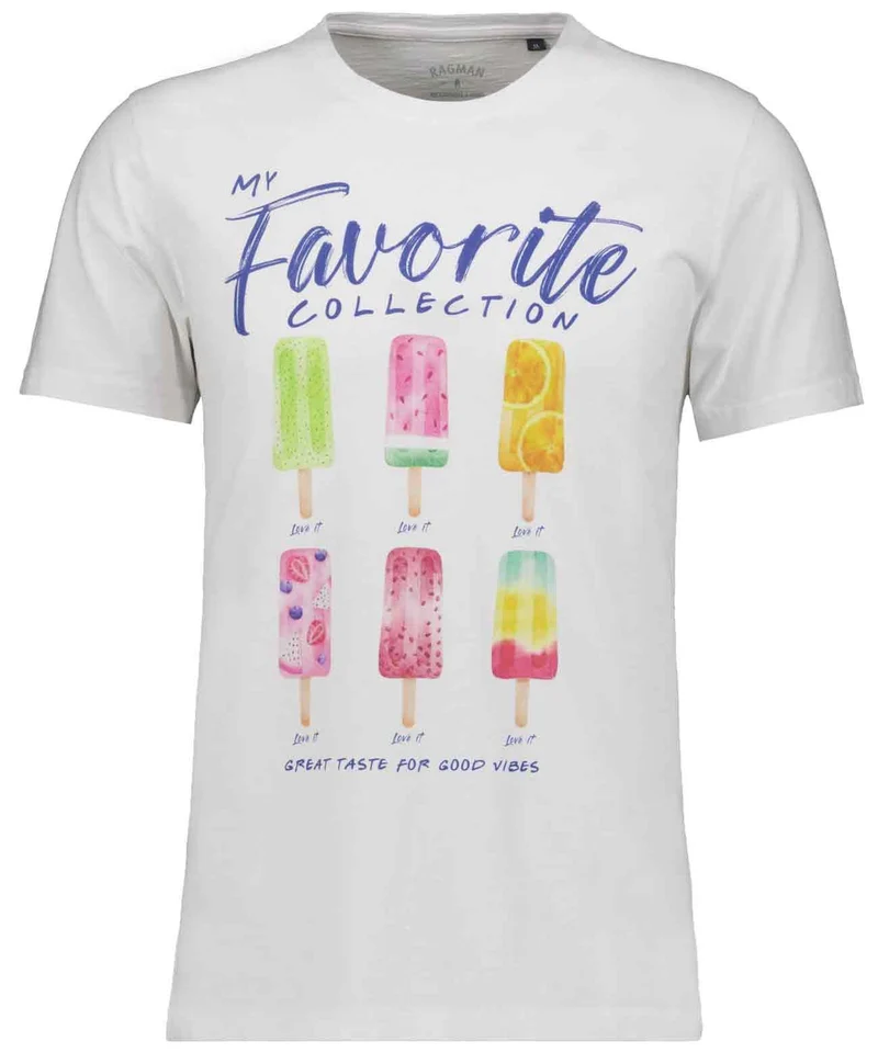 T-Shirt "Beach", Rundhals