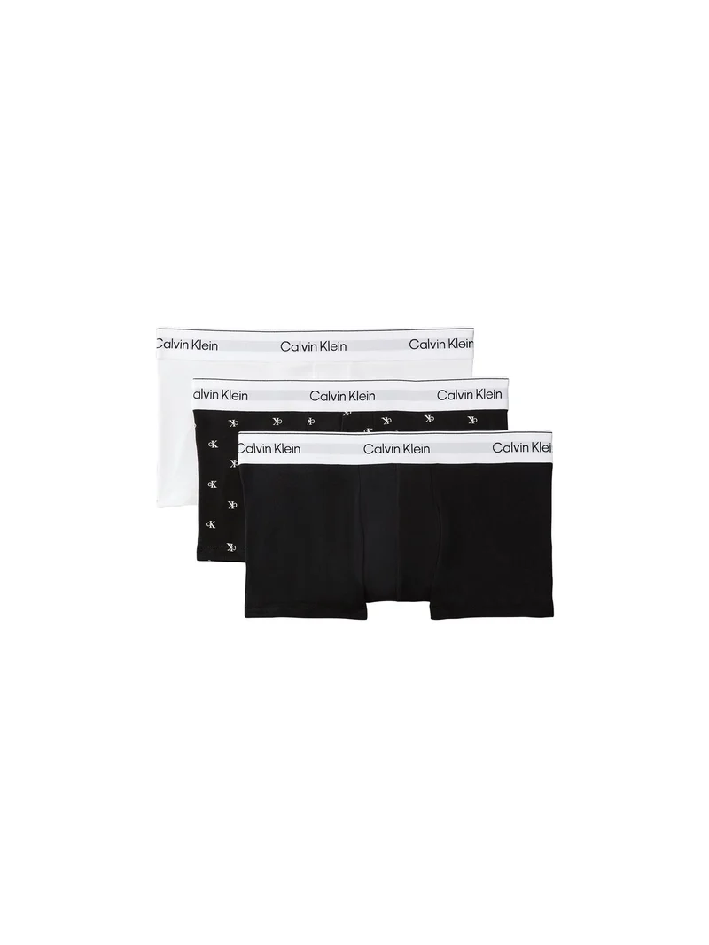 3 Pack Low Rise Trunks - Icon Cotton Stretch