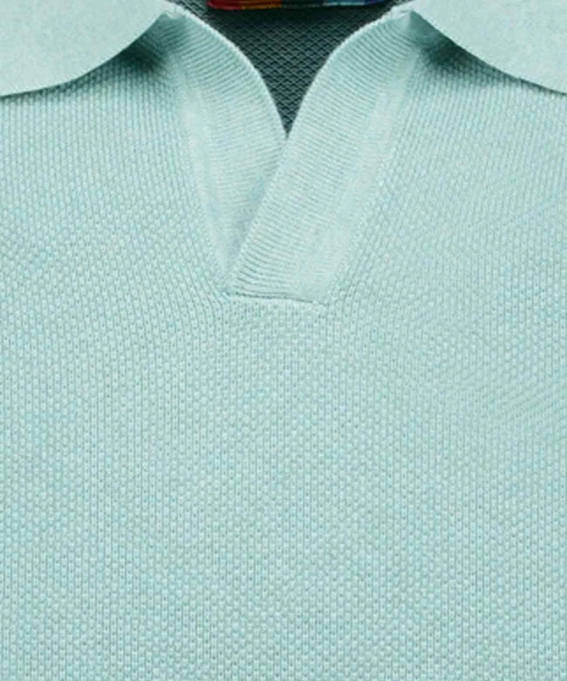 Strick-Pullover Kurzarm, Resortkragen
