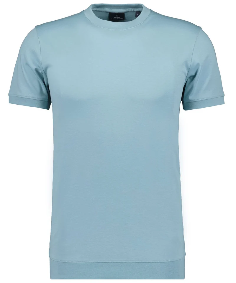 Pima T-Shirt Rundhals mit Bündchen