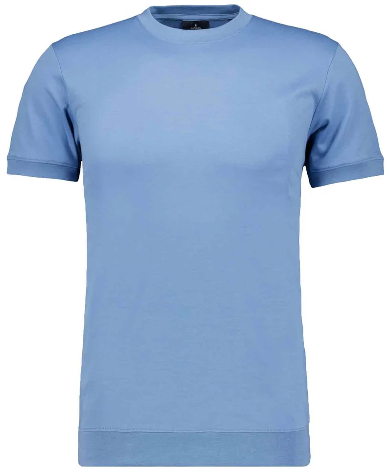 Pima T-Shirt Rundhals mit Bündchen
