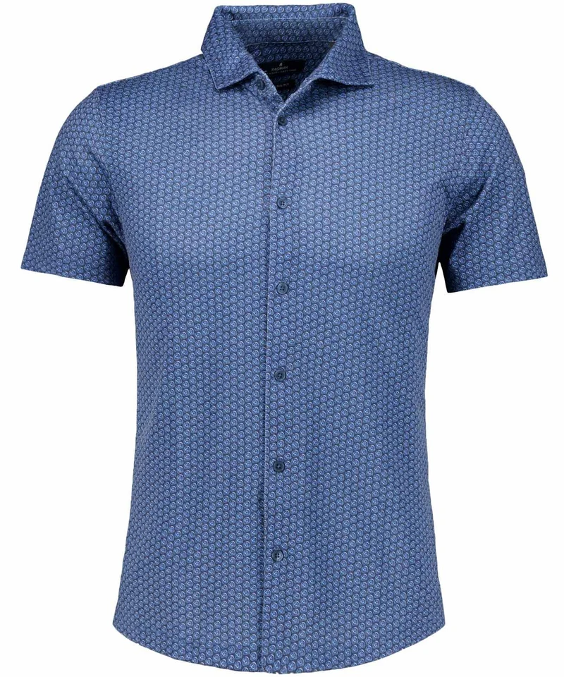 Softknit-Hemd mit Print, kurzarm