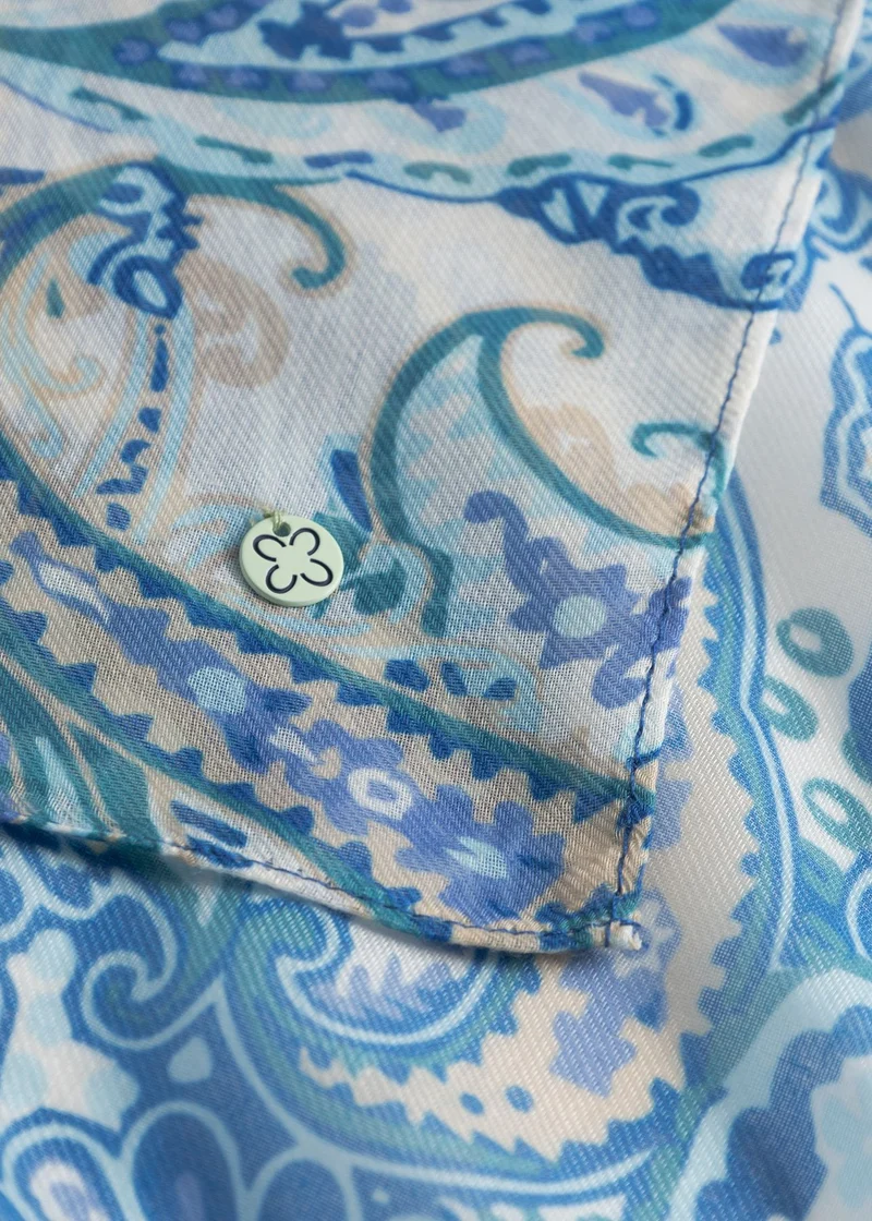Schal aus recyelter Polyesterware mit gedrucktem Paisleymuster