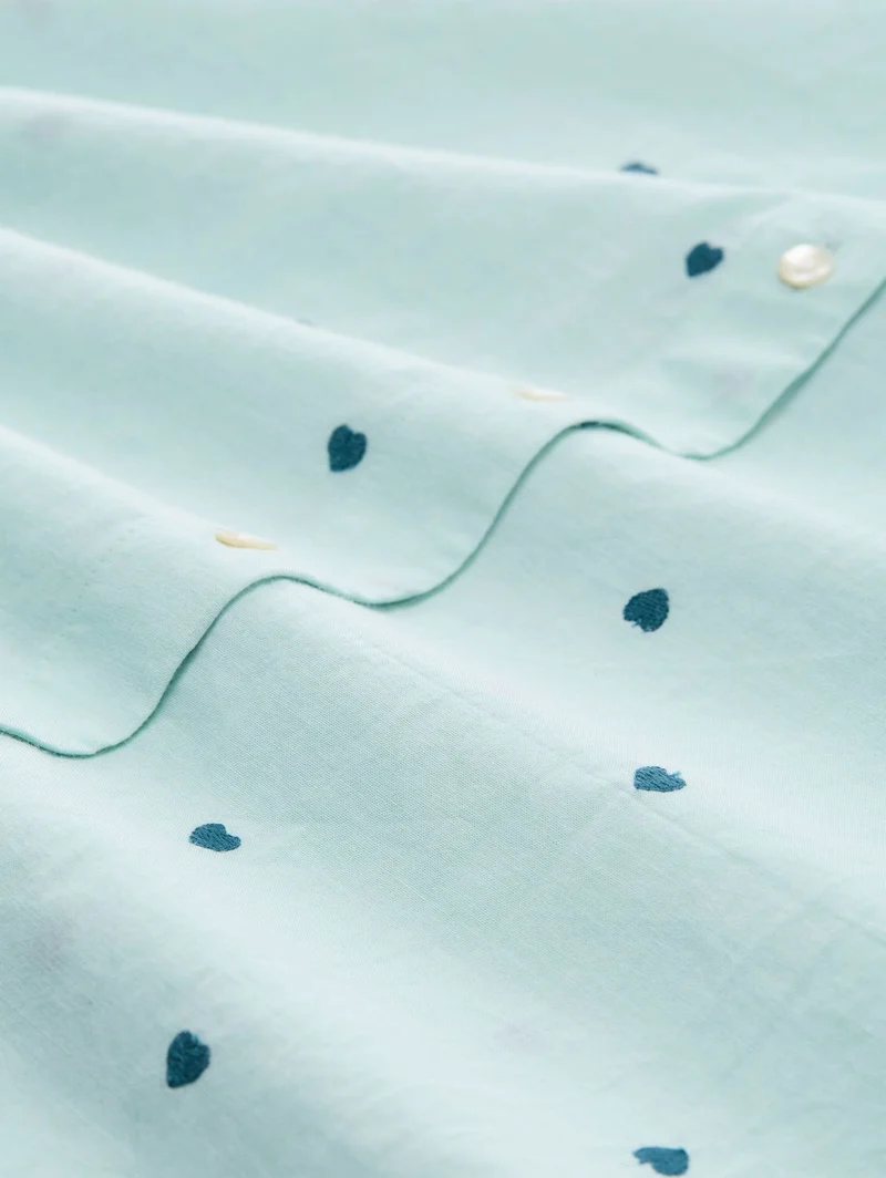 Bluse mit Herz-Stickerei
