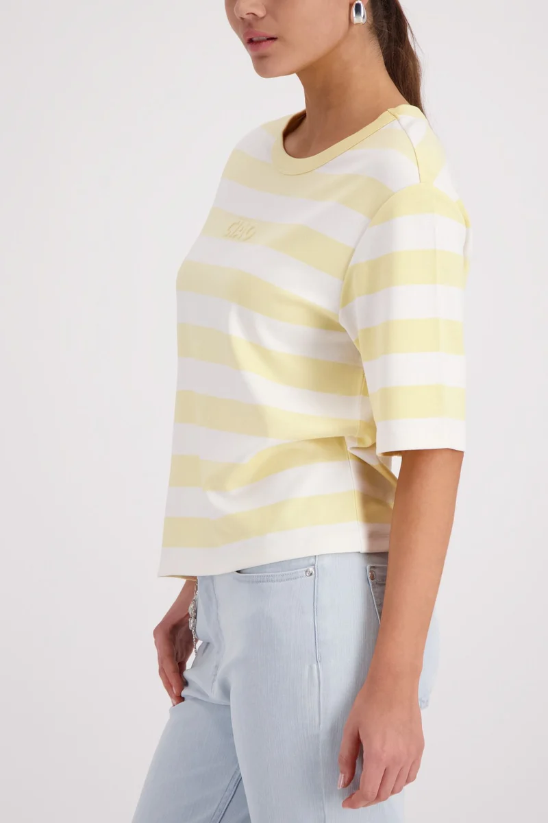 Sweatshirt, pastel yellow ringel