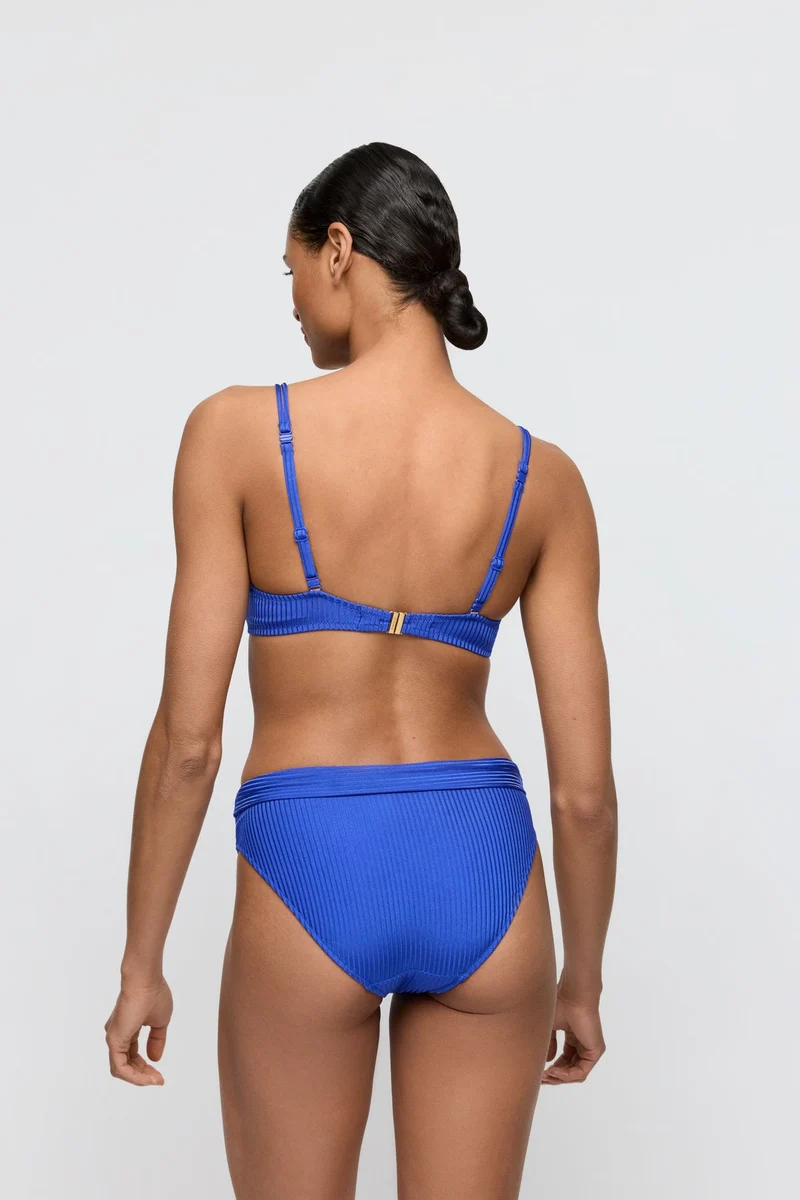 EMLY electric blue Bikinislip mit Umschlag