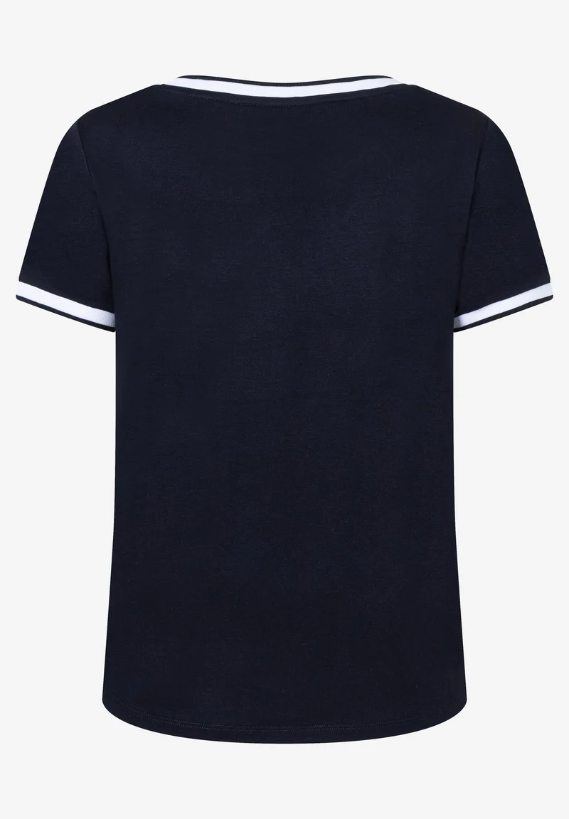 Blusenshirt mit Kontrastabschlüssen
