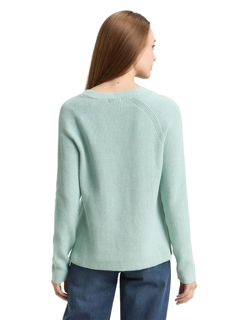 Strickpullover mit V-Ausschnitt