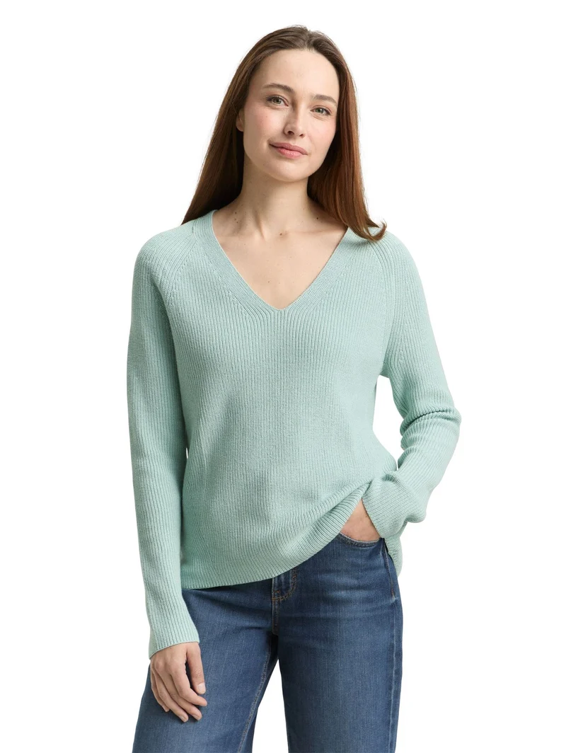 Strickpullover mit V-Ausschnitt