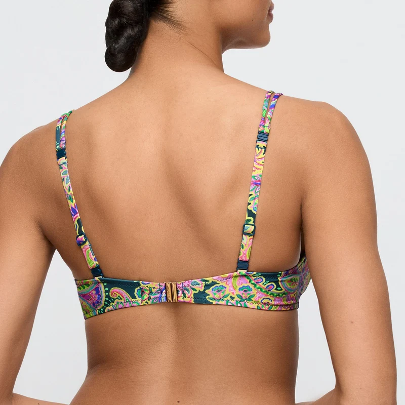 JOLISE Tropical Paisley Unterlegter Bikini Herzform