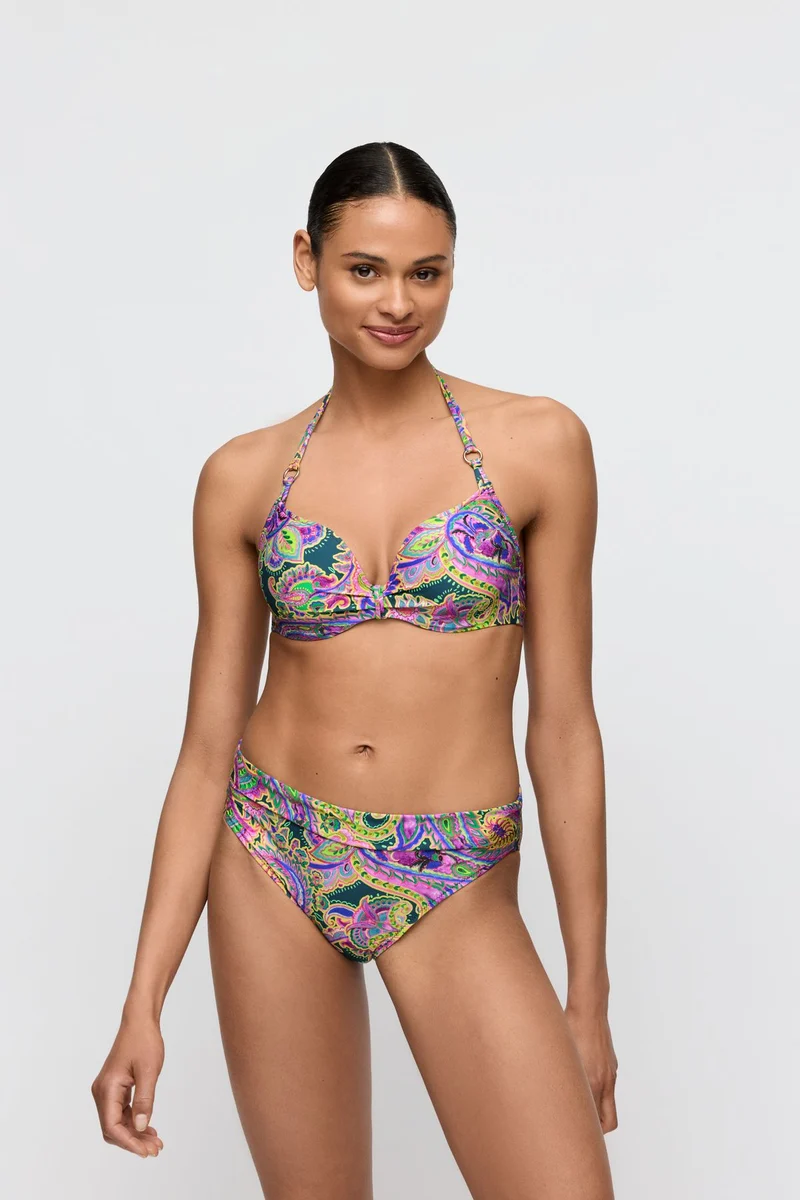 JOLISE Tropical Paisley Unterlegter Bikini Herzform