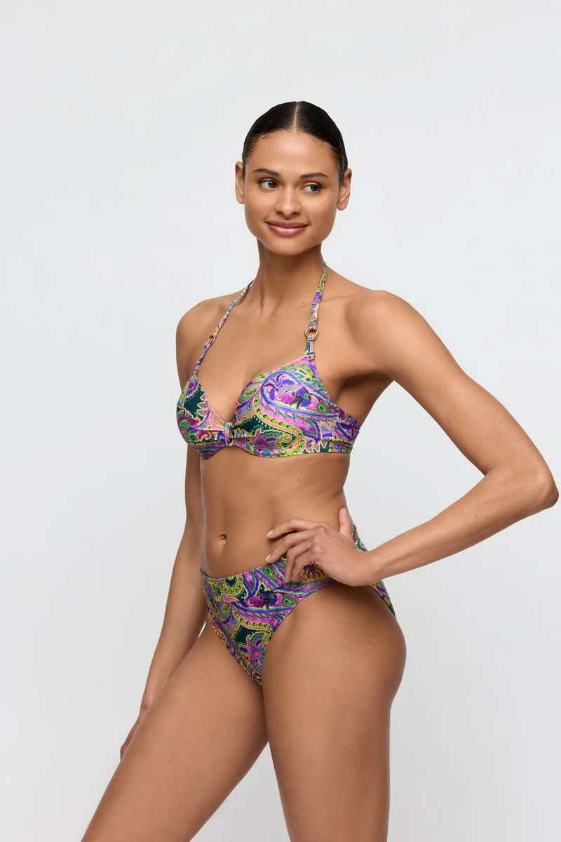 JOLISE Tropical Paisley Unterlegter Bikini Herzform