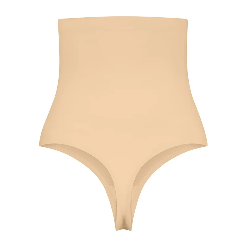 ByeBra – Unsichtbare Shapewear mit leichter Stützwirkung, unsichtbarer High-Waist-Tanga, Beige