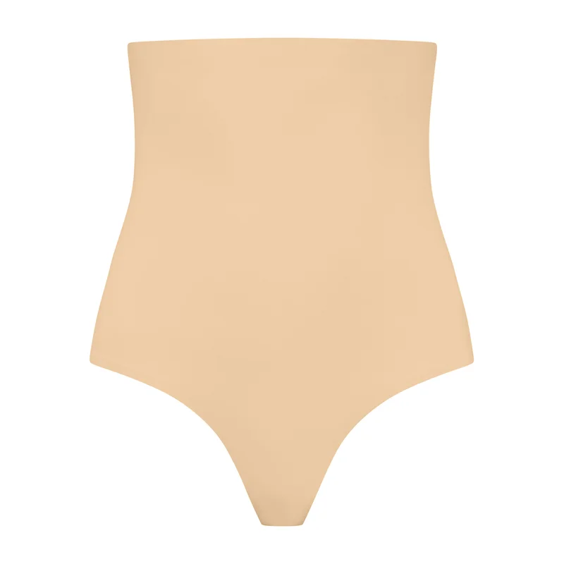 ByeBra – Unsichtbare Shapewear mit leichter Stützwirkung, unsichtbarer High-Waist-Tanga, Beige