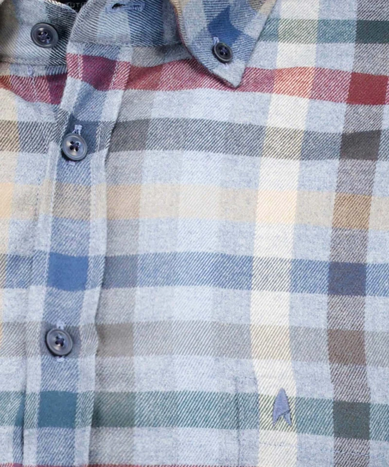 Karo-Hemd Ceramica, Button-down-Kragen
