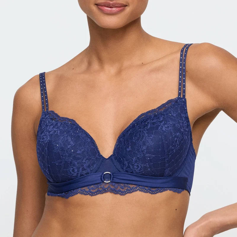 MUSEA saphir blau Unterlegter BH Herzform