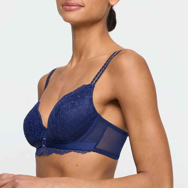 MUSEA saphir blau Unterlegter BH Herzform