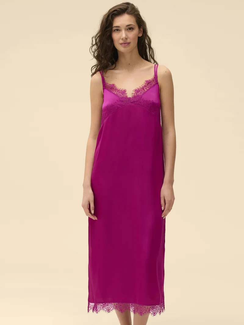 Simone Perele - Satin Secrets Langes Nachthemd Azalea