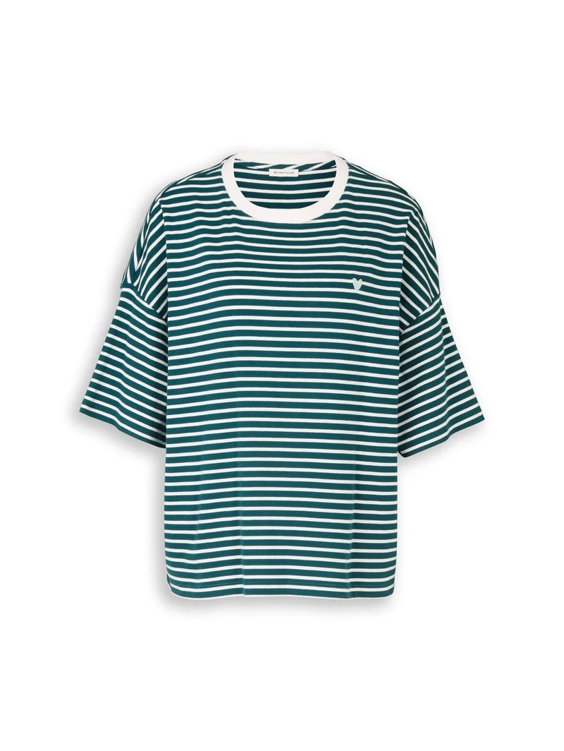 Oversize T-Shirt mit Streifenmuster